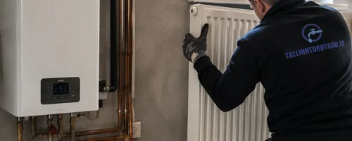 Next to the wall-mounted water heater at the radiator, a low-watt-density heating element is chosen as a replacement, on the surface of which scale is deposited more slowly.